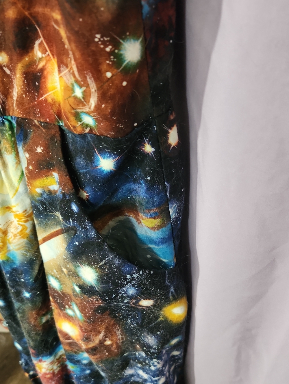 ModCloth Blue & Yellow Galaxy Print Dress - Picture 3 of 3